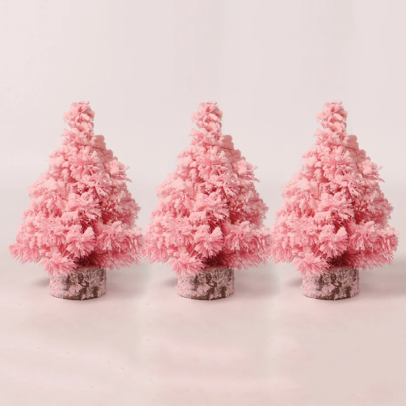 

PVC Artificial Mini Christmas Tree Ornaments Holiday Party Home Christmas Tree Xmas Decorations Party Events Decor Gift