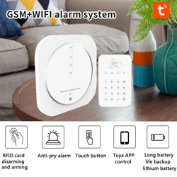 Tuya Smart Life APP WiFi GSM 433MHz Home Burglar Security Alarm System Works with Alexa & Google Assistant Door Sensor Password
