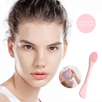 

2 in 1 Silicone Mask Brush + Face Cleansing Brush Exfoliating Pore Cleaner Brush Nose Brush Pore Cleaner Skin Care Tool