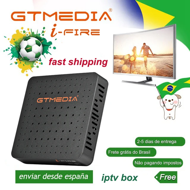 

GTMEDIA iFire IPTV Box built in WIFI Full HD 1080P H.265Set Top Box IPTV subscription Support M3U Smart tv 6000+Live from Brazil