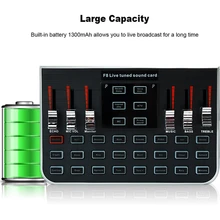 F8 Studio Audio Mixer Microphone Webcast Entertainment Streamer Live Sound Card For Phone Computer Support Surround Sound 3D