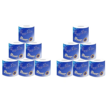 

12 Rolls 3-Ply Standard Rolls Toilet Paper Soft Skin-Friendly No Fragrance Bath Tissue Paper for Commercial Household-