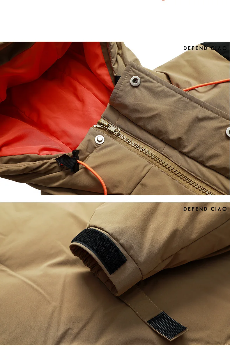 high quality 90% white duck down jacket men coat casual parkas male black color hooded winter down jacket outdoor