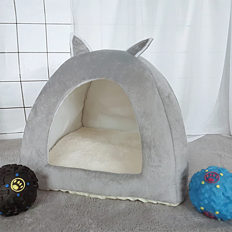 Pet Cat Bed Indoor Kitten House Warm Small for cats Dogs Nest