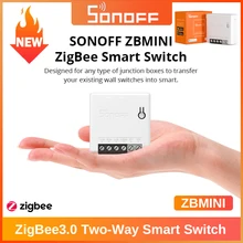 Sonoff zigbee 3.0 interruptor inteligente mini diy em dois sentidos conrol voz romote controle funciona com alexa google casa inteligente gadgets