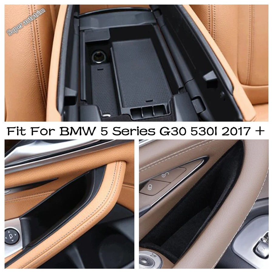 

Lapetus Front Door Storage Pallet Armrest Box Container Holder Tray For BMW 5 Series G30 530I 2017 - 2021 Plastic Accessories
