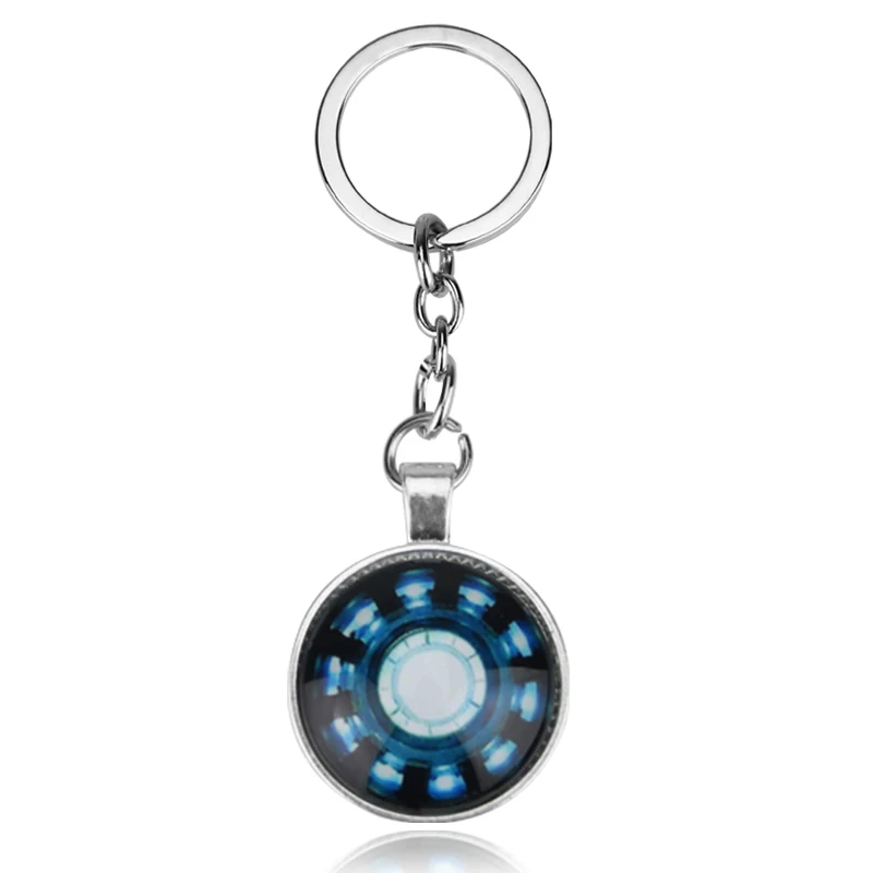 New Avengers Iron Man Glove Keychain Marvel Endgame Infinite Power Gauntlet Keyrings Key Chains Metal Pendant Christmas Jewelry - Цвет: Blue