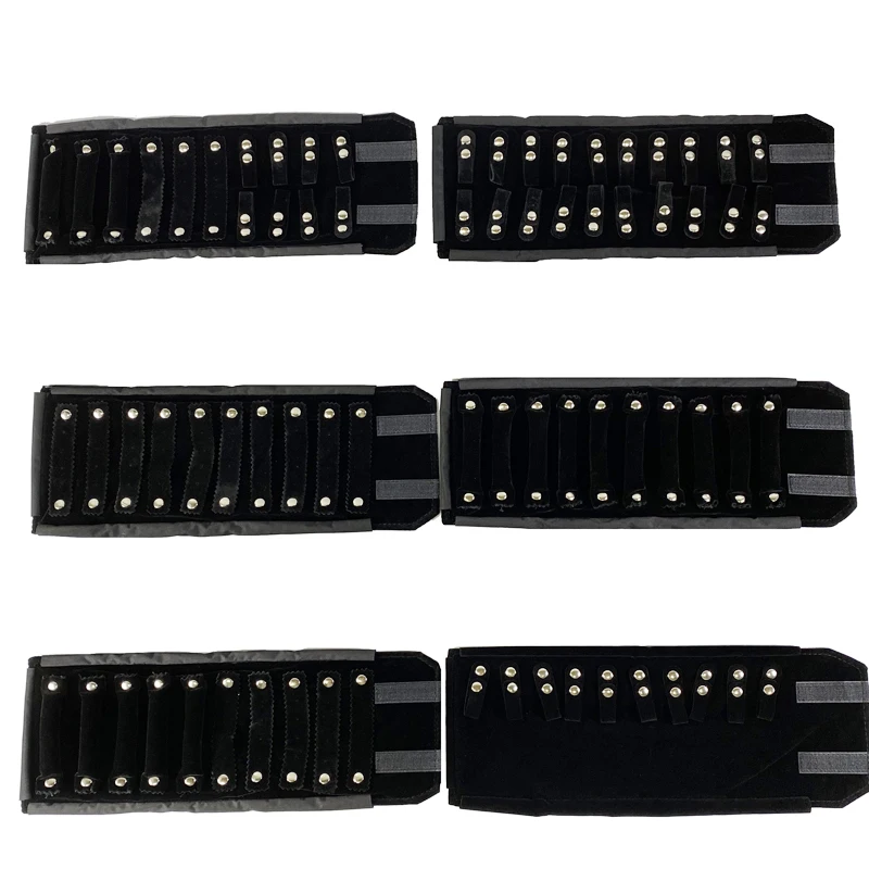 

1 Pcs 41.5*15Cm Portable Black PU Earring Ring Necklace Set Jewelry Storage Roll Pendant Holder Organizer Useful Travel Bag