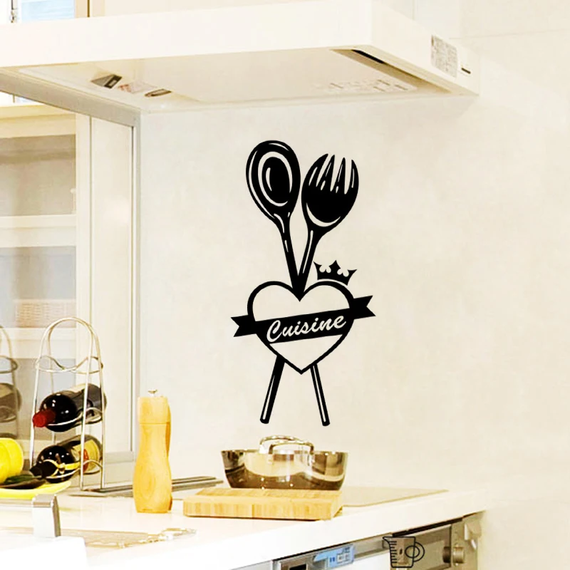 Наклейки на стену французские наклейки Муро кухня Цитата шеф-повара кафе любовь виниловые наклейки на стену домашний декор художественные обои кухня плакаты