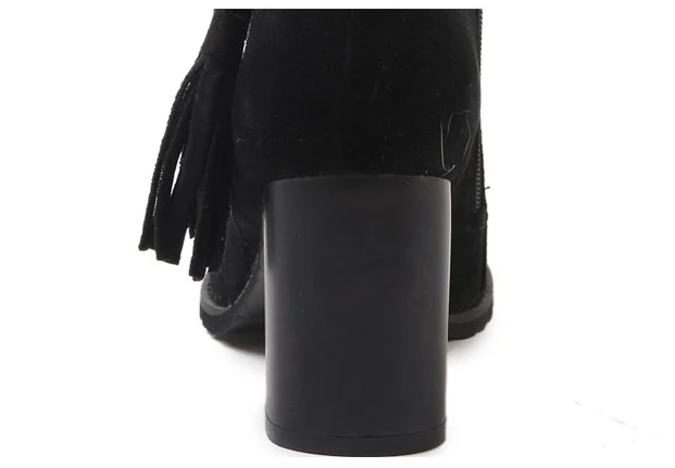 Сапоги Aleafalling женские теплые уличные высокие ботинки на молнии с перекрестной