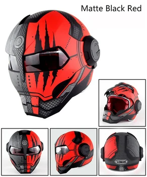 

Grey War Full Face Flip up scooter Helmets DOT approved Motorcycle Helmet Ironman capacete moto For Soman SM515