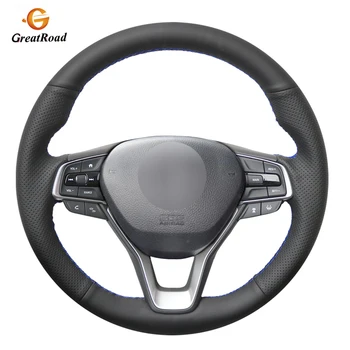 

Hand-stitched Black PU Artificial Leather Car Steering Wheel Cover for Honda Accord 10 2018 2019 Insight 2019