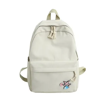 

New Nylon Waterproof Backpack Fashion Simple Airplane Women School Bag Student Backpack School Bags for Teenage Girls Mochila