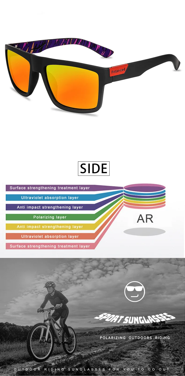 Helt nye polariserte menn Kvinner Fiskebriller Solbriller Camping Vandring Kjøre Briller Sport Solbriller_voghion.com
