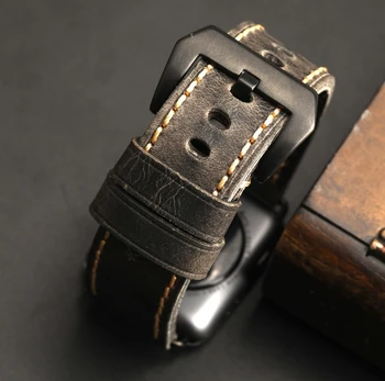 

Allbai Top Quality 2020 Mans Watch Replacement Watch Strap Adaptation Watch 44/42MM Leather Strap Bracelet for Apple Watch Band