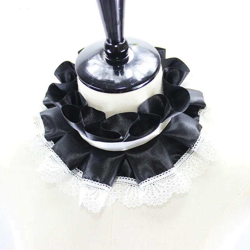 

Vintage Handmade Ruffles Victorian Stand Ruffled Collar Gothic Neck Ruff Collars For Party