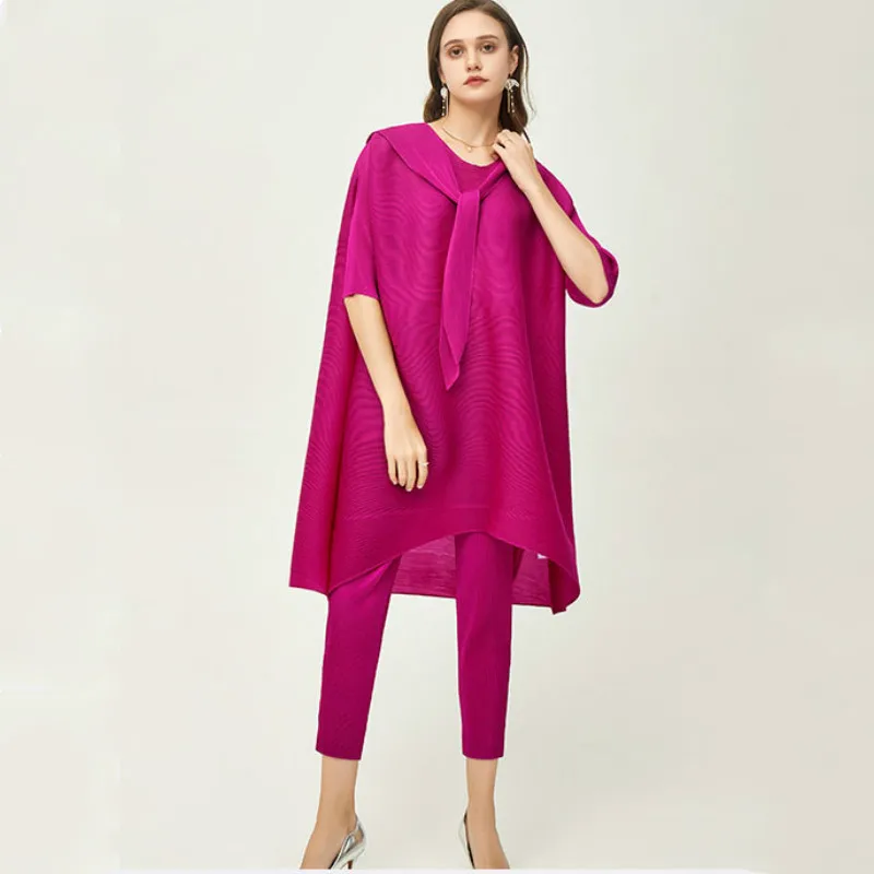 Dress Suit Women Two Piece Set 2022 Summer New Solid Color High Stretch