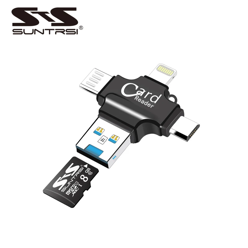 OTG USB флеш-накопитель Micro SD/TF карта 8 ГБ 16 ГБ 32 ГБ кардридер для Iphone/Android/type C 3 в 1 OTG флеш-накопитель 64 Гб карта памяти