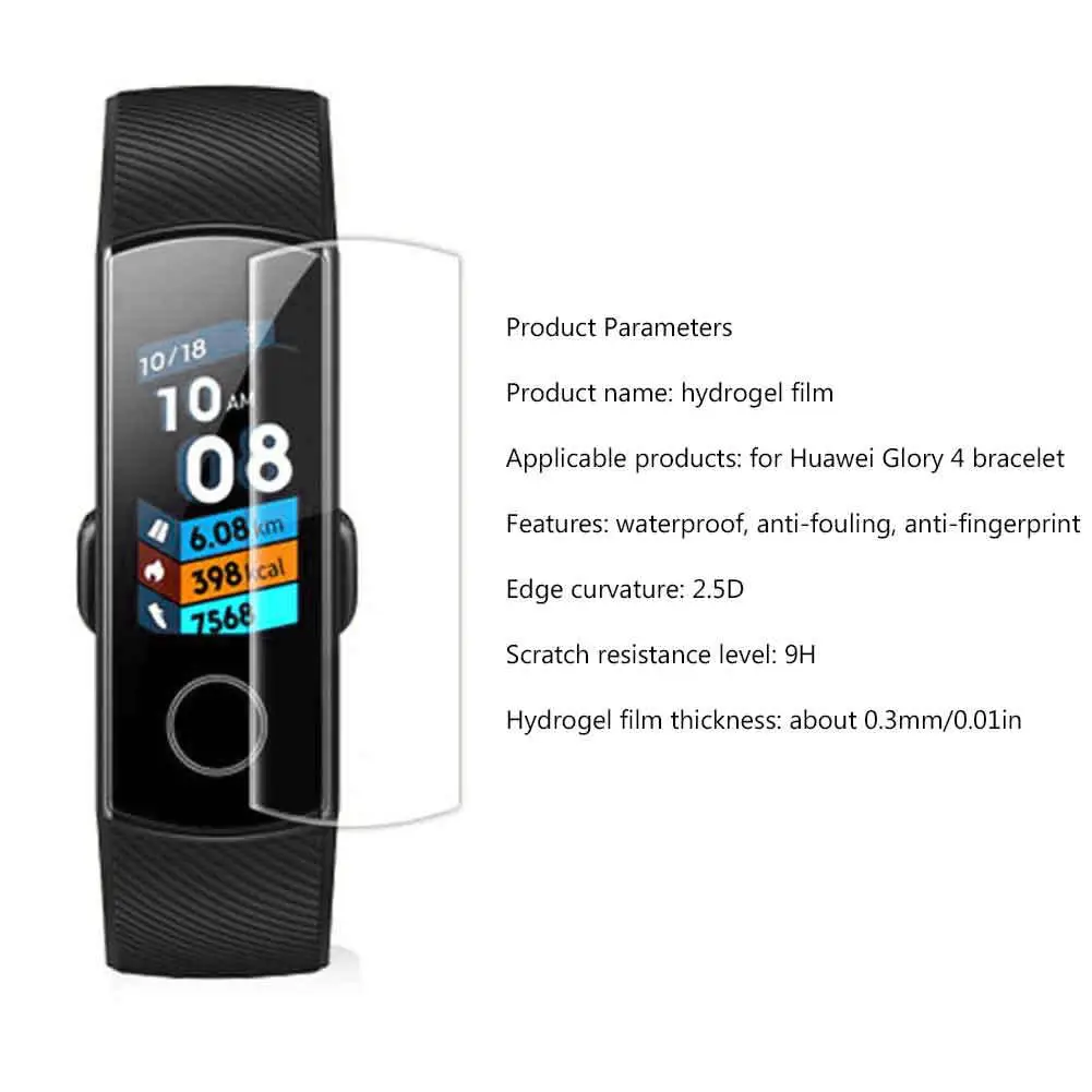 Для Honor Band 5 Смарт-браслет пленка полноэкранная Водонепроницаемая анти-отпечатков пальцев Гидрогелевая пленка для браслет на память 5 пленка протектор