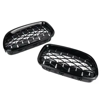 

2pcs Diamond Style Front Kidney Grill Grilles For BMW F10 F11 F18 2009 - 2011 2012 2013 2014 2015 2016 2017 Racing Grills