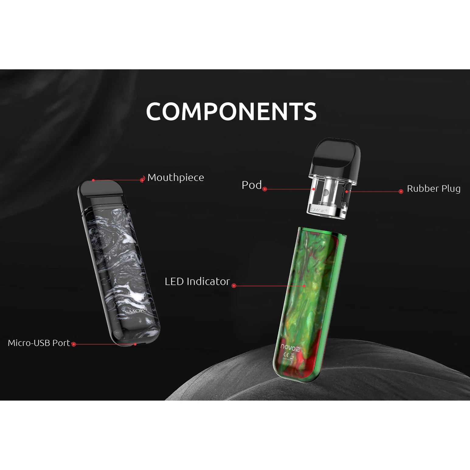 Оригинальный набор SMOK NOVO 2 800 мАч картридж мл вейп Pod электронная сигарета