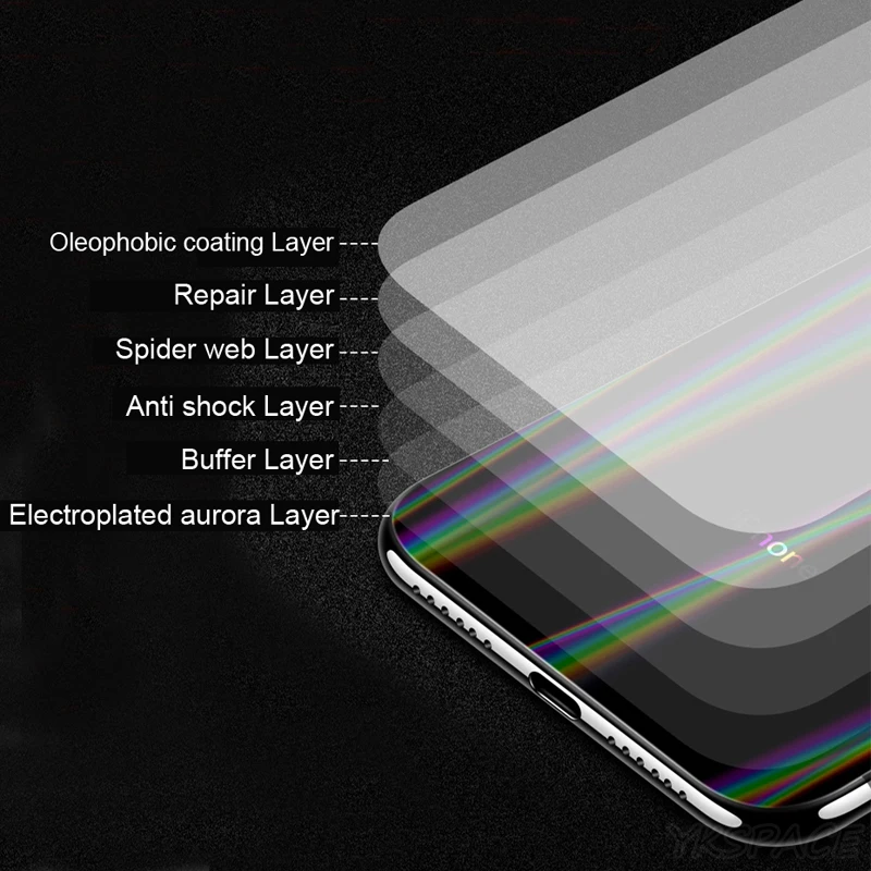 Новинка Aurora, градиентная задняя Гидрогелевая пленка для iPhone X Xs MAX XR 11 Pro Max 6 6S 7 8 Plus, задняя мягкая ТПУ Радужная Защитная пленка для экрана