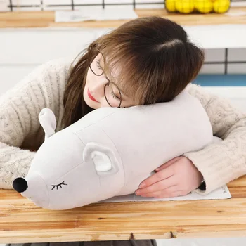 

Cute 50cm Stuffed Rat Plush Animal Toy Sleep Pillow Soft Plush Mouse Plushie Doll Mascot Pink Grey for Home Office Sleeping