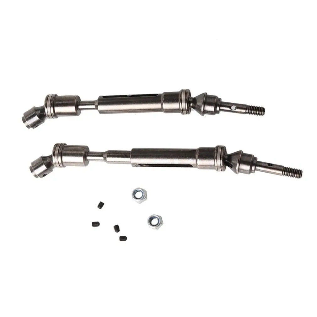 

2 Pieces RC Car Upgrade Part Aluminum Alloy Rear Front Universal Drive Shaft CVD For 1/10 Scale Models Traxxas Slash 4x4 Truck