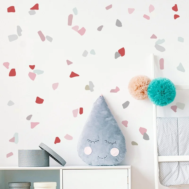 DIY Creative Colorful Stones Wall Sticker Nordic Concise Style Vinyl Kids Living Room Bedroom Mural Decal Fridge Decoration | Дом и сад