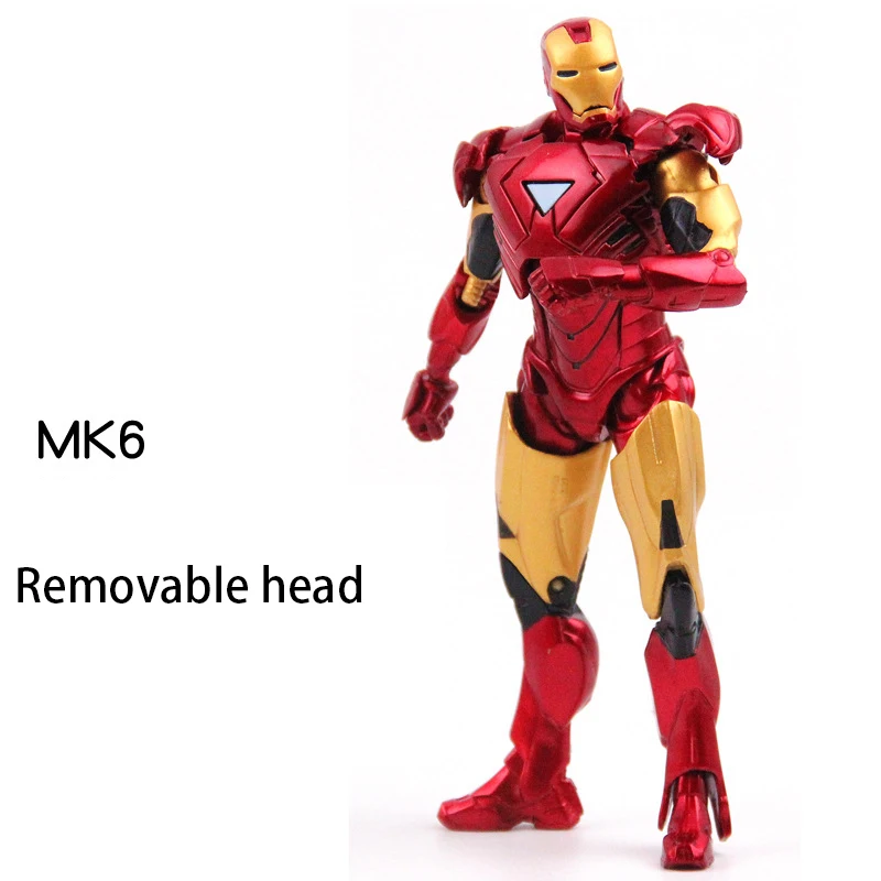 Совместное подвижный Железный человек Капитан Америка MK6 MK42 MK21 фигурку модели
