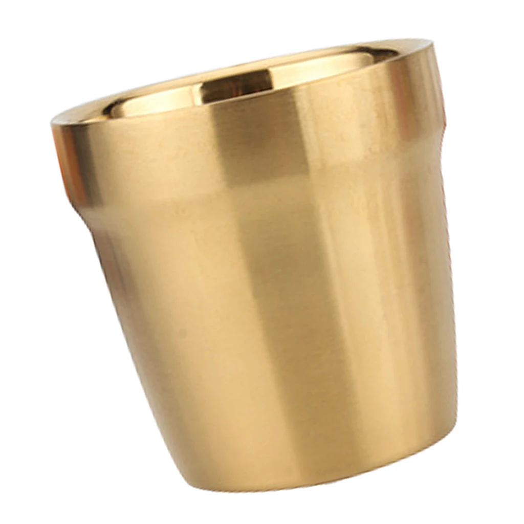 Modern Gold Coffee Mug Double Layer Drinking Cup Office Home Bar Tankard