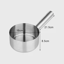 3 размера кухонные инструменты из нержавеющей стали зеркальная полировка суп молочный Совок длинная ручка
