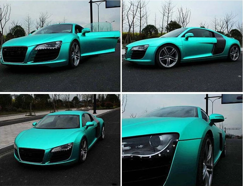 Tiffany Blue Metallic Vinyl Film Wrap-6