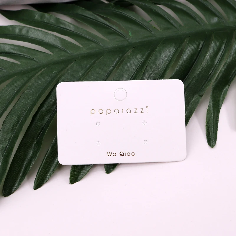 Rectangle Earings Jewelry Display Packaging Cardboard 7x4.5cm Thick Paper Earing Ornament Ear Clip Packing Cards Wholesale | Украшения и