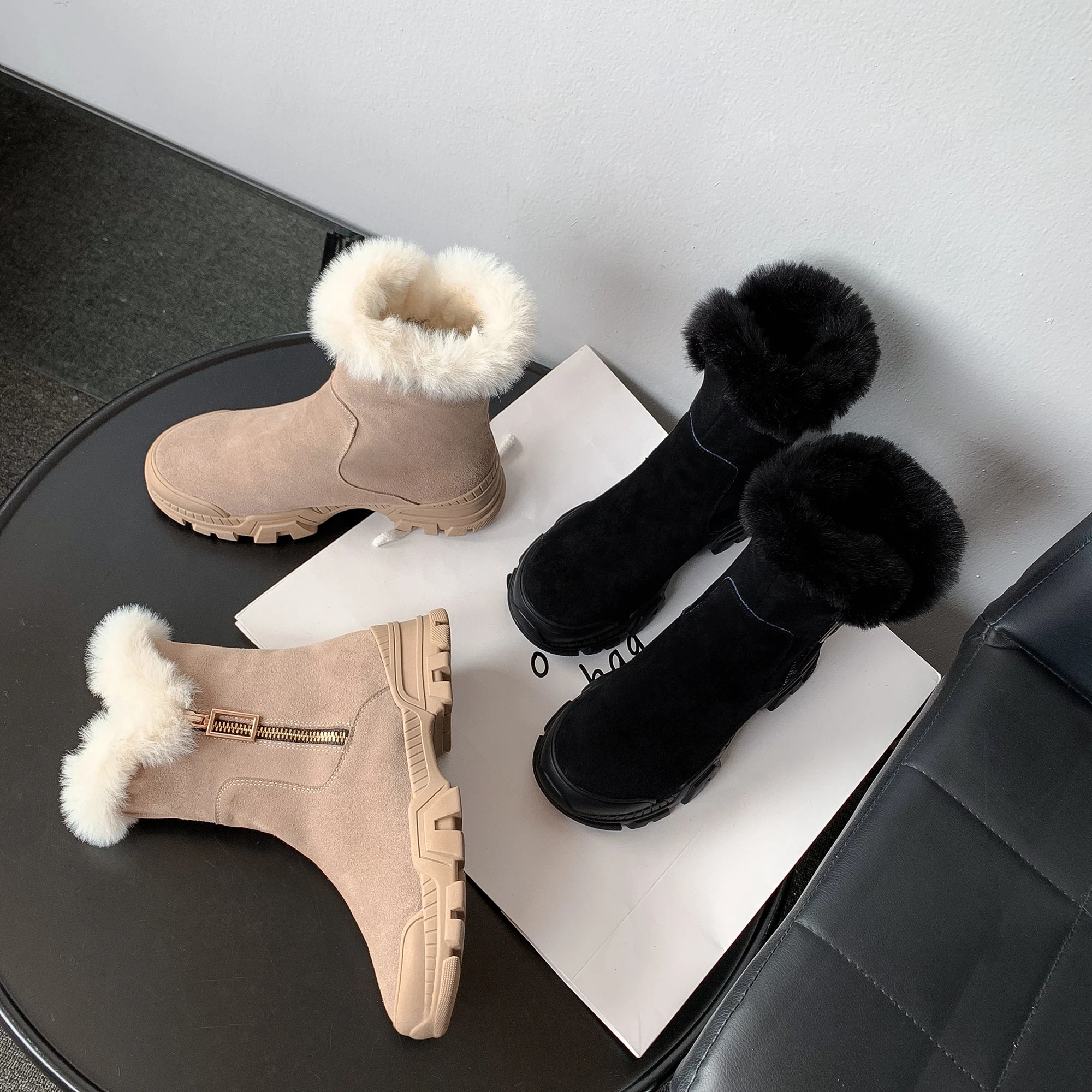 Высококачественные женские шерстяные классические зимние сапоги; зимние сапоги из натуральной кожи на натуральном меху; Брендовая женская теплая обувь; k1025