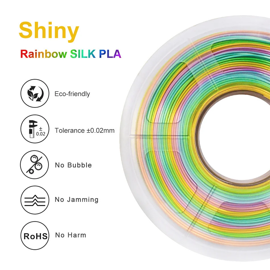Enotepad PLA SILK Rainbow 3D Принтер Нити без спутывания 100% пузырьков высокое качество