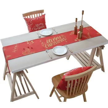 

Christmas Table Runner Rectangle Dining Table Decorations Xmas Holiday Home Party 30*225CM