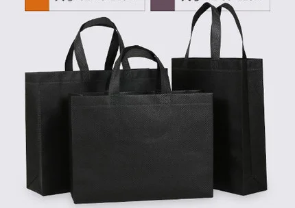Black Wholesale Free Custom Non Woven Shopping Bag Polypropylene Promotional Bags Printing - Цвет: Black