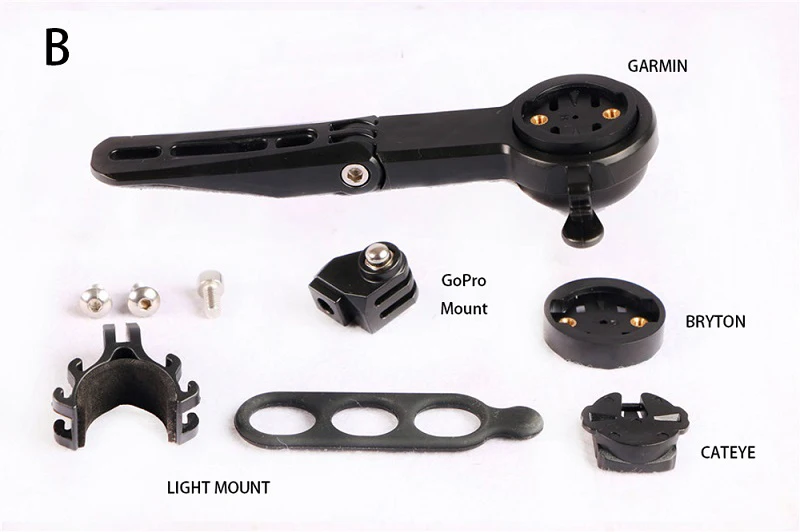 Велосипедный Дорожный велосипед Велоспорт MTB компьютер держатель с велосипедный Звонок для Cateye Bryton Gopro 4 в 1 инновационный дизайн - Цвет: B model