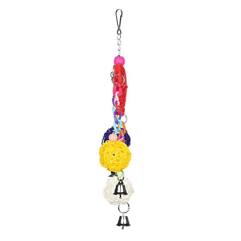 Лидер продаж, милые сердцу Форма ветер игрушка-колокольчик попугая попугай подняться Жевательная клетка с красочными колокол животное Товары для птиц продукта