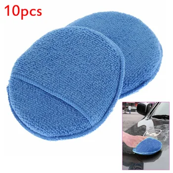 

Blue Sponge pad 10Pcs Polish Applicator Cleaning Cloth Waxing Supplies