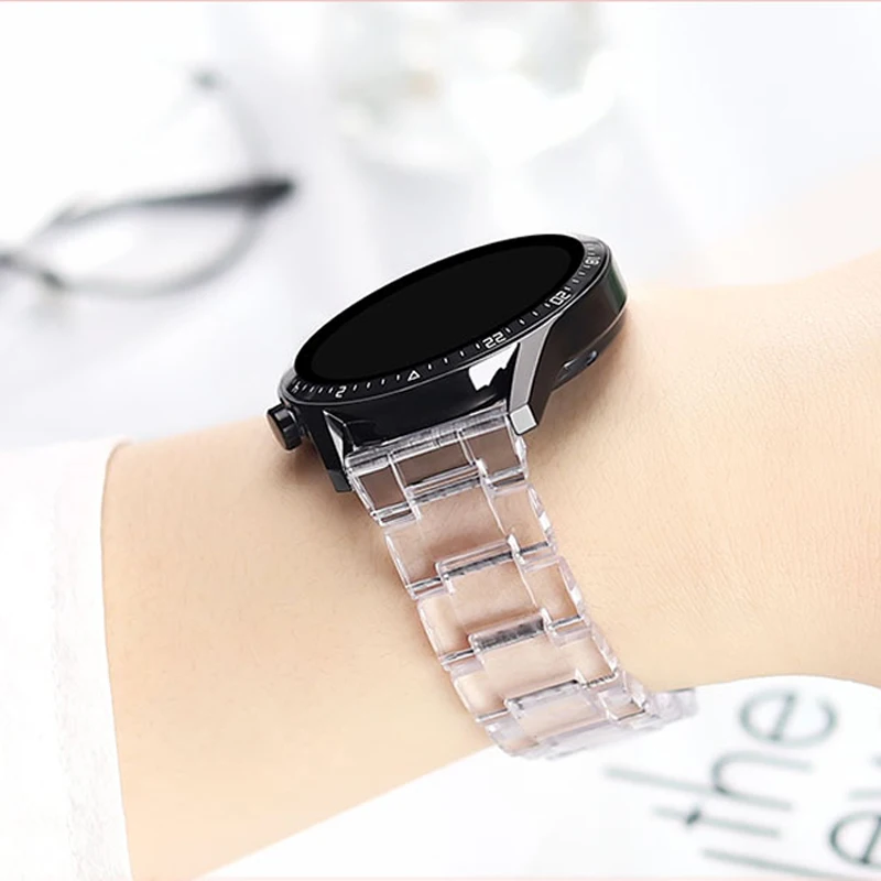 

20mm 22mm Resin watch band for HUAWEI Watch GT 2e /HONOR WatchMagic 2 for Samsung Galaxy 46/42mm Replacement strap /Gear s2 s3