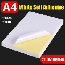 Sticker Label Craft-Paper Laser-Inkjet-Printer Self-Adhesive Matte Glossy White A4 