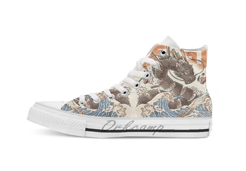 

Great Sushi Dragon breathable Casual High Top lace-up Canvas shoes sneakers Drop shipping