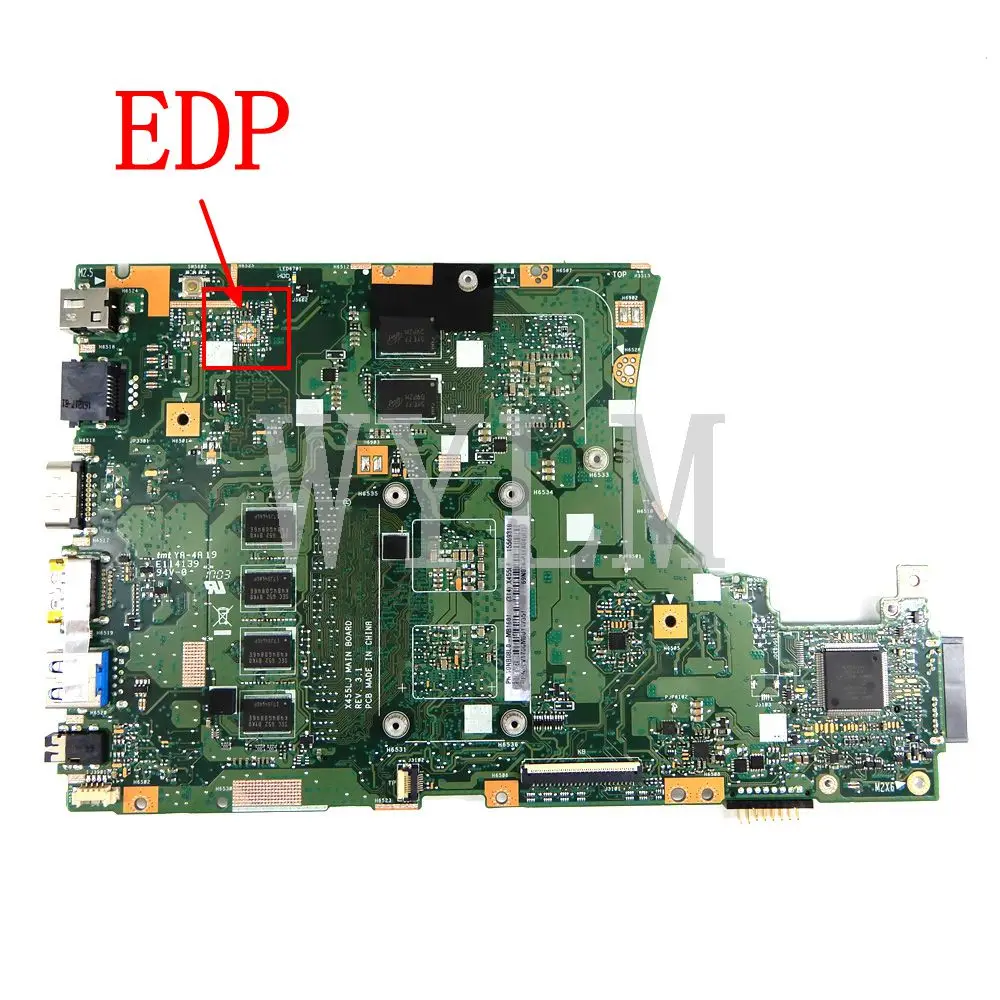  X455LF 4GB RAM I5-5200 CPU REV:3.1 EDP motherboard For ASUS X455L X455LF X455LJ X455LB X455LD A455L