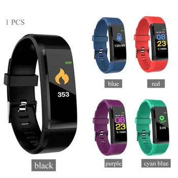 

115 Plus Fitness Smart Watch Activity Tracker Women Men Kids Color Screen Waterproof Step Heart Rate Exercise Bracelet