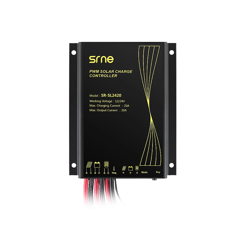 

IP68 20A PWM Solar Charger Controller 12V/24V Use For Monitoring System SL2420 With Charge 4 Types Battery
