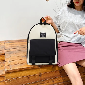 

Nylon School Bags Women Girls Large Capacity Backpack Student Bagpack Mochila Vintage Bags for Student Birthday Gifts