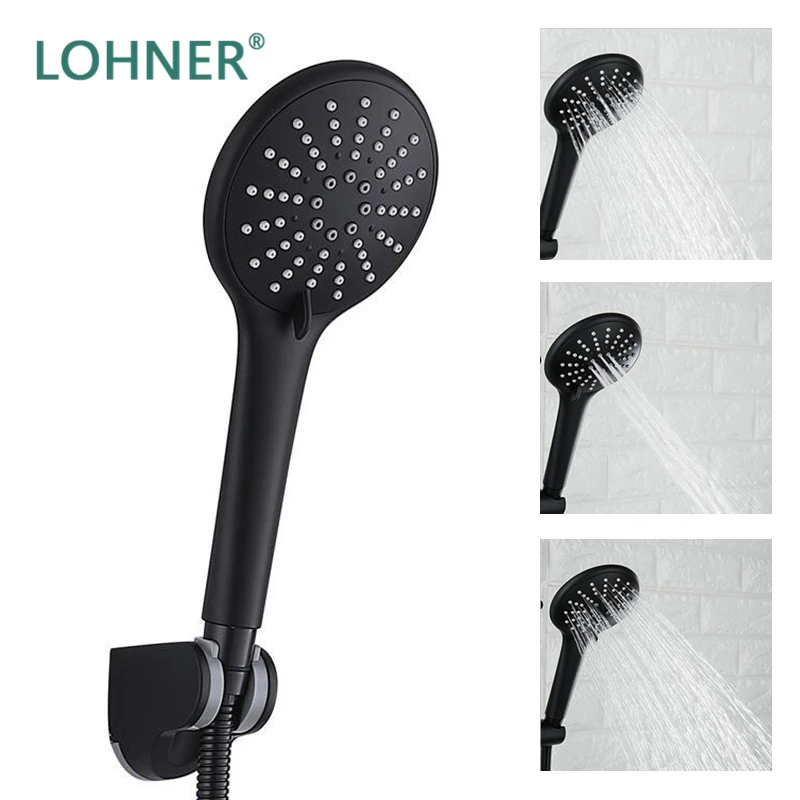 

High Pressure Water Saving Handheld Shower Doccia Head Black Accessories Accesorii Baie Stortdouche Salle Chuveiro De Teto