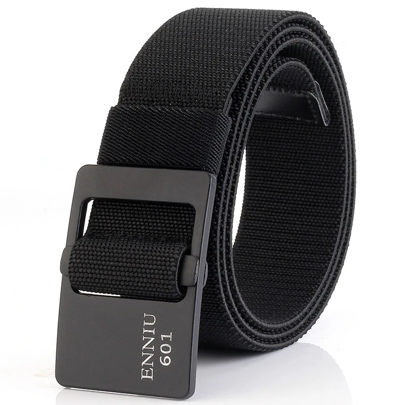 Elastic Stretch Men Belt Fashion Casual Waist Band Max 145cm Thick Canvas Simple Design Alloy
